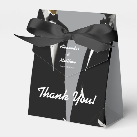 Ballotins Elégant Mariage gay moderne (Verso)