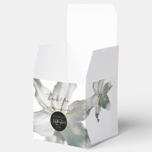 Ballotins Élégant Mariage Lys blancs (Ouvert)