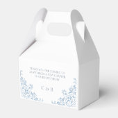 Ballotins Élégant Mariage Merci blanc et bleu chic (Arrière)