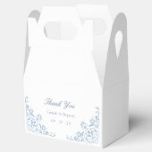 Ballotins Élégant Mariage Merci blanc et bleu chic (Ouvert)