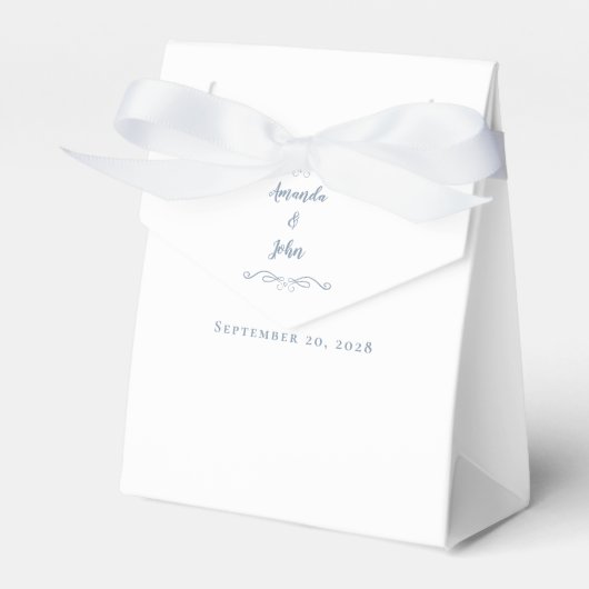 Ballotins Elégant Mariage Merci Couple Dusty Blue (Verso)