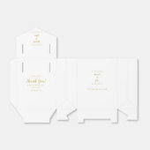 Ballotins Elégant Mariage Merci Couple Or Blanc (Déplié)