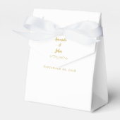 Ballotins Elégant Mariage Merci Couple Or Blanc (Verso)