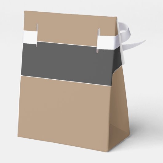 Ballotins Élégant Mariage Merci simple gris beige Script (Arrière)