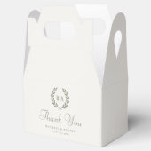 Ballotins Élégant Mariage Monogram Sage Merci vert (Ouvert)