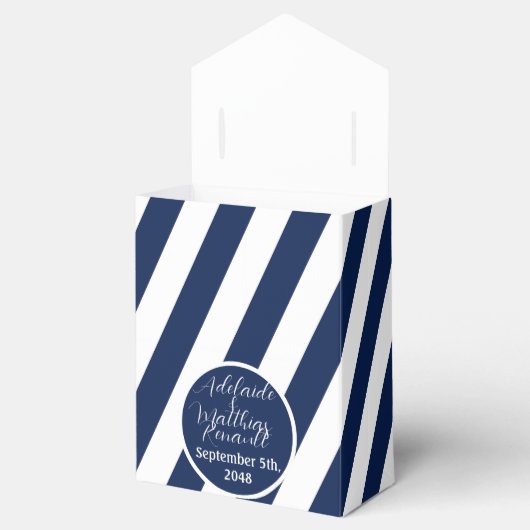 Ballotins Élégant Mariage Nautique trié - Bleu Marine, Blanc (Ouvert)