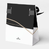 Ballotins Élégant mariage noir et blanc (Arrière)