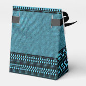 Ballotins Élégant Mariage noir et bleu Turquoise (Arrière)