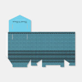 Ballotins Élégant Mariage noir et bleu Turquoise (Déplié)