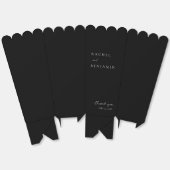 Ballotins Élégant Mariage noir minimaliste Merci de script (Déplié)