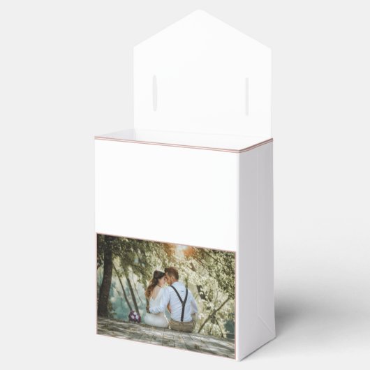 Ballotins Élégant Mariage photo en script blanc Merci (Ouvert)