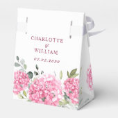 Ballotins Élégant Mariage rose pâle Hydrangée Eucalyptus (Arrière)