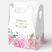 Ballotins Élégant Mariage rose pâle Hydrangée Eucalyptus (Ouvert)