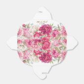 Ballotins Élégant Mariage rose Peony Florals (Déplié)