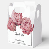 Ballotins Élégant Mariage rose Roses (Ouvert)