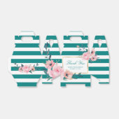 Ballotins Élégant Mariage Turquoise rose pâle rose (Déplié)