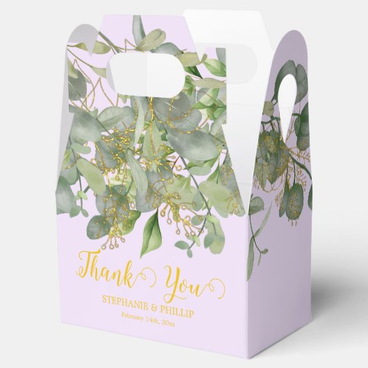 Ballotins Elégant mariage vert Eucalyptus Mariage de feuilla (Ouvert)