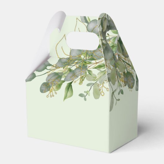 Ballotins Elégant mariage vert Eucalyptus Mariage de feuilla (Arrière)