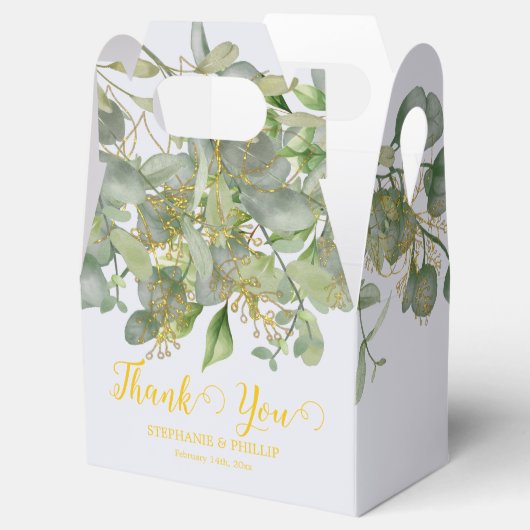 Ballotins Elégant mariage vert Eucalyptus Mariage de feuilla (Ouvert)