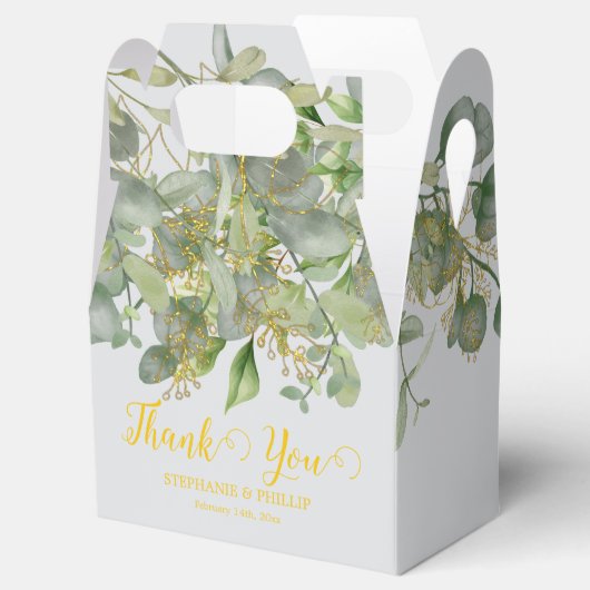 Ballotins Elégant mariage vert Eucalyptus Mariage de feuilla (Ouvert)