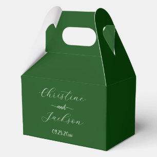 Ballotins Élégant Mariage vert Moss Script