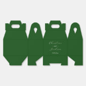 Ballotins Élégant Mariage vert Moss Script (Déplié)