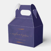 Ballotins Élégant Mariage violet de script or (Verso)