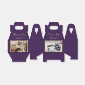 Ballotins Élégant Mariage violet Merci photo (Déplié)