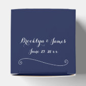 Ballotins Elégant Marine Blue Wedding Favor Boxes (Haut)