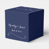 Ballotins Elégant Marine Blue Wedding Favor Boxes (Arrière)