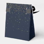 Ballotins Elégant Marine & Gold Falling Stars Mariage (Arrière)