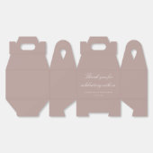 Ballotins Elegant Mauve Script Wedding Custom Thank You  (Déplié)