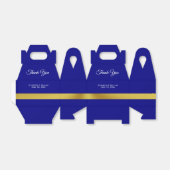 Ballotins Elégant Merci bleu marine et or (Déplié)