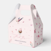 Ballotins Élégant Merci de cigogne rose doux (Verso)