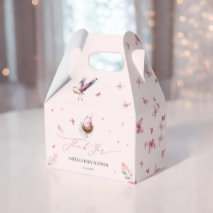 Ballotins Élégant Merci de cigogne rose doux