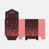 Ballotins Élégant Merci de Confetti Rouge Noir (Déplié)