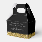 Ballotins Elégant Merci de Parties scintillant noir Gold Hig (Arrière)