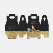 Ballotins Elégant Merci de Parties scintillant noir Gold Hig (Déplié)