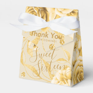 Ballotins Élégant Merci Gold Sweet 16 Parties scintillant Fl