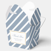 Ballotins Elégant Merci Mariage bleu or Dusty (Ouvert)