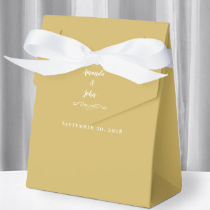 Ballotins Elégant Merci Mariage Couple Gold White Guest