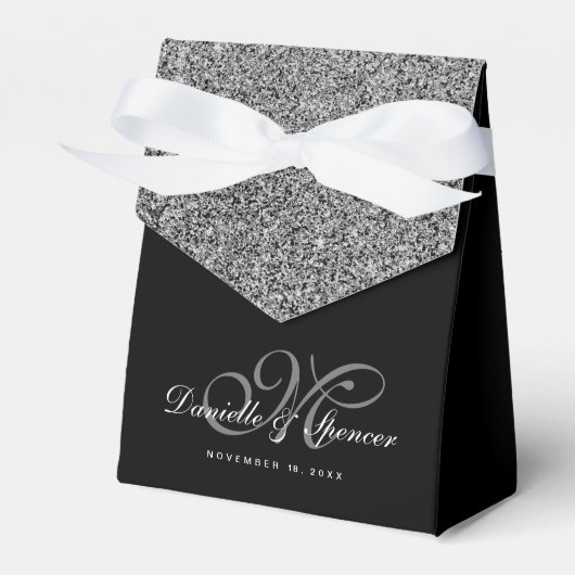 Ballotins Élégant Merci Mariage de Parties scintillant en ar (Verso)