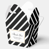 Ballotins Élégant Merci Mariage noir blanc or (Ouvert)