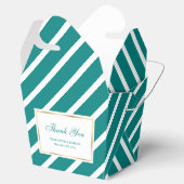 Ballotins Élégant Merci Mariage or Turquoise (Ouvert)