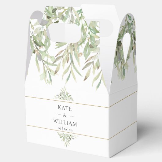 Ballotins Elégant Merci Mariage verdoyant (Ouvert)