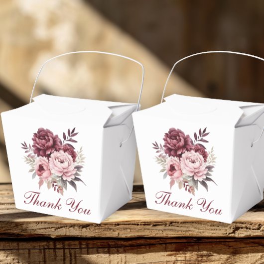 Ballotins Elégant Merci Peony Aquarelle Mariage Floral