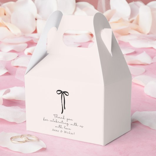 Ballotins élégant Merci rose lait (Mariage)