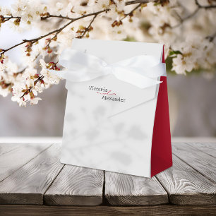 Ballotins Élégant minimaliste avec Mariage Accents rouges