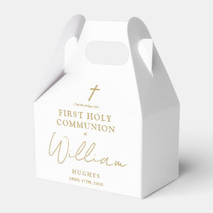 Ballotins Élégant minimaliste d'or première sainte communion