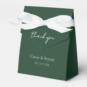 Ballotins Élégant minimaliste Emerald Green Merci Mariage